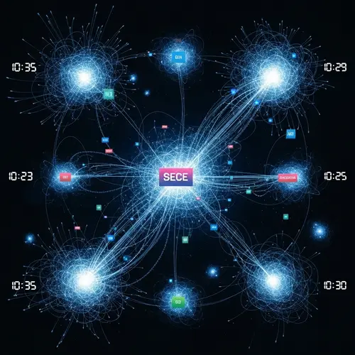 Cosmic Cyber Network: Enigmatic Nodes & Data Transfer