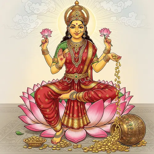 Divine Feminine Wealth & Prosperity | Traditional Indian Art