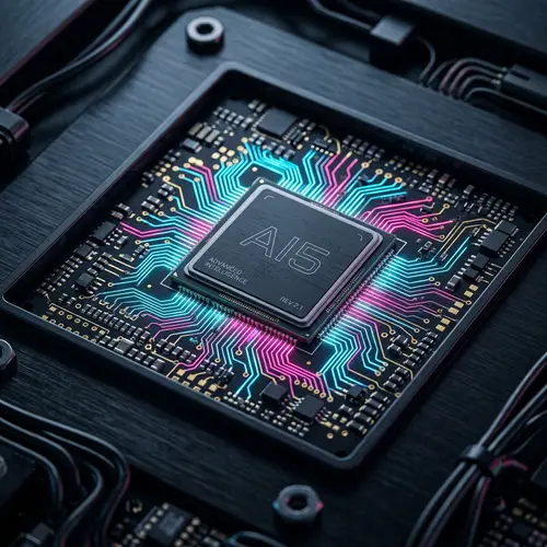 High-Tech AI Microchip | AI5 Cyberpunk Design