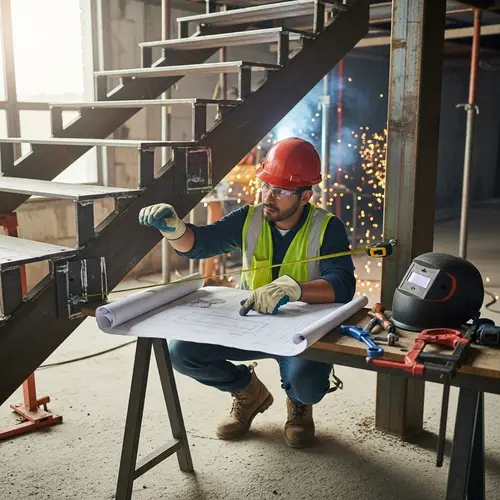 Steel Staircase Construction by Skilled Worker