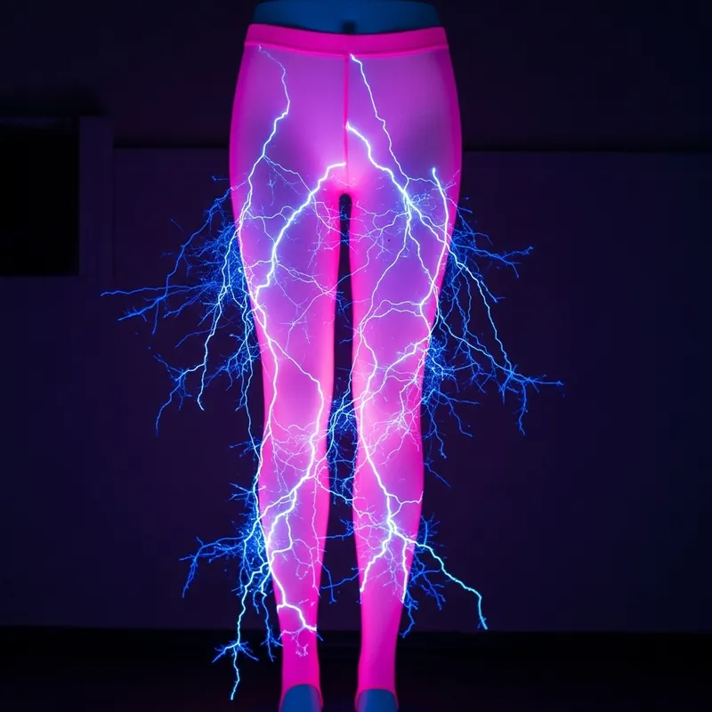 Electrically Charged Tights in Neon Pink