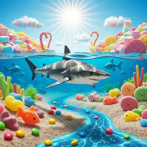 Shark in a Sweet Candy Wonderland