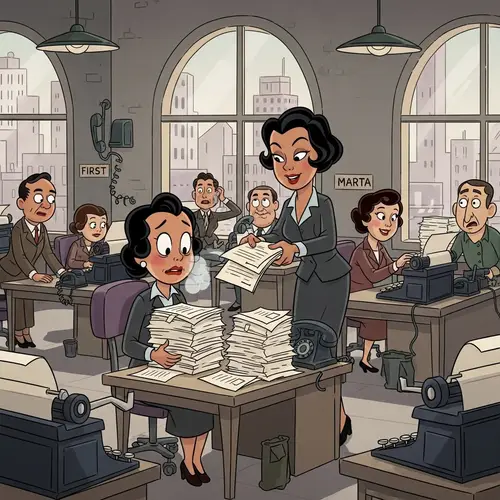 Ana's First Day at a Modern Office Animation