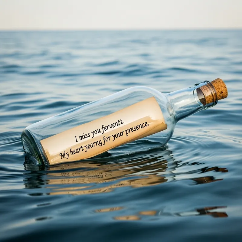 Romantic Message in a Bottle: Heartfelt Longing