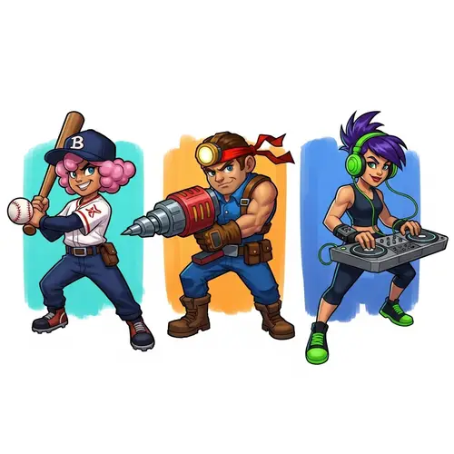 Brawl Stars Characters in Comic Book Style Art