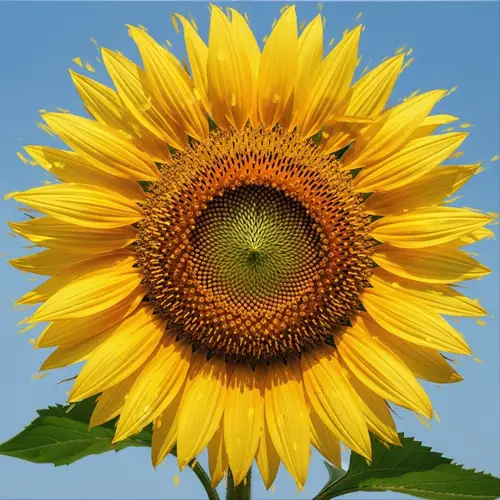 Abstract Sunflower Art: Majestic Flower in Vibrant Hues