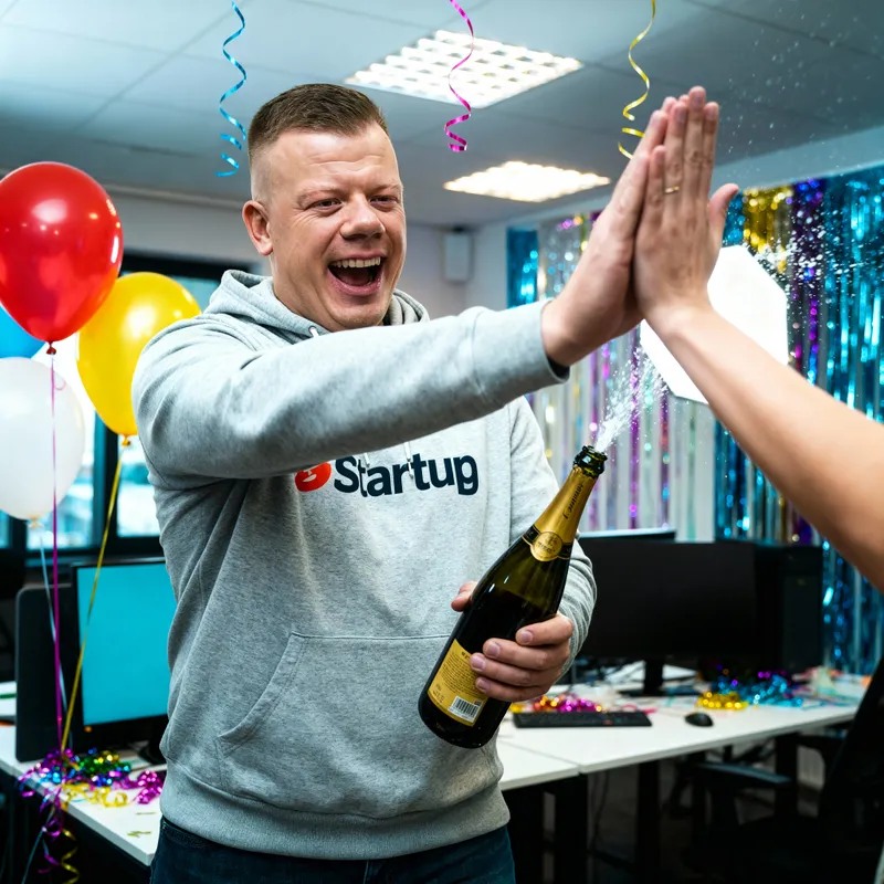 Celebrating Startup Funding with Joyful Moments