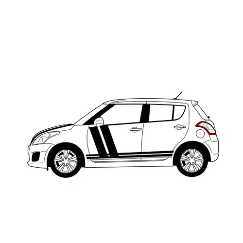 Stylish Suzuki Swift Line Art Design