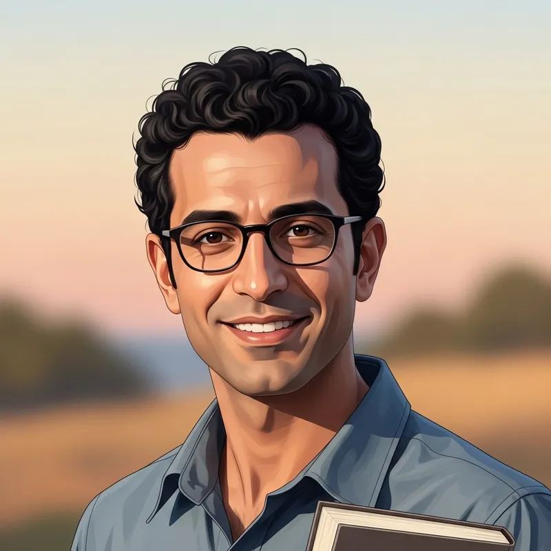 Portrait of Ali: Middle-Eastern Scholar with a Friendly Smile