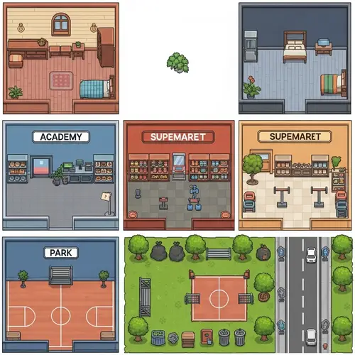 Cozy Top Down Pixel Art Assets for Games