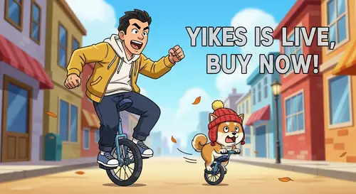 Cartoon Man and Shiba Dog Unicycle Adventure | Yikes is Live, Buy Now!