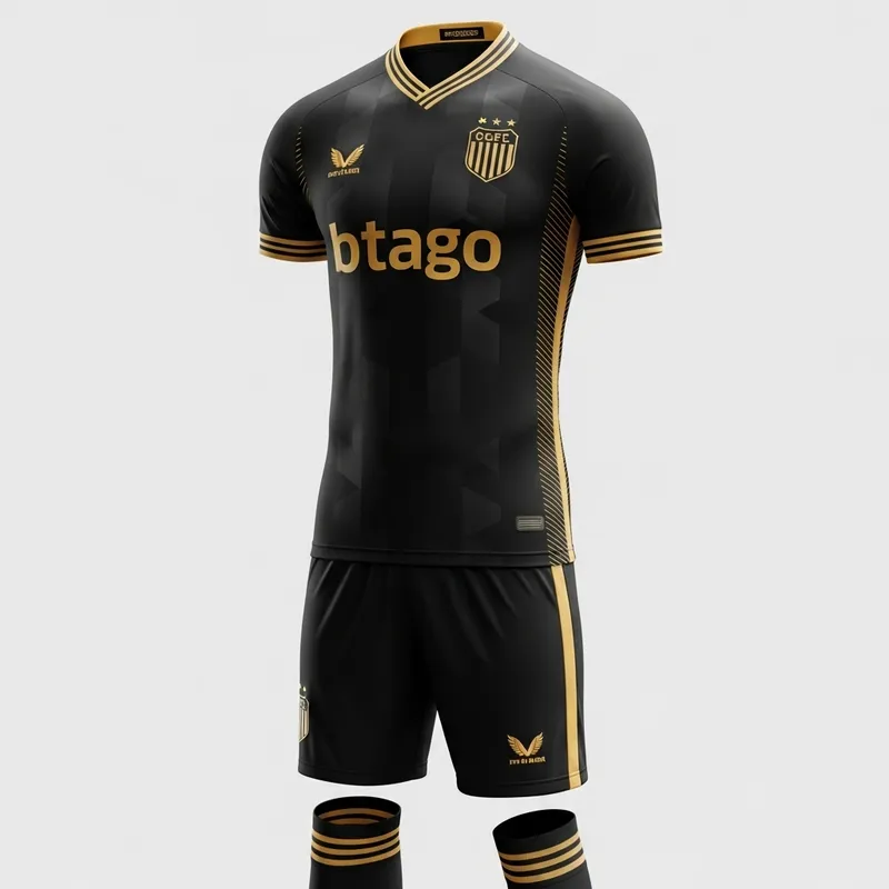 Elegant Black and Gold Soccer Uniform Design Elegant Black and Gold Soccer Uniform Design