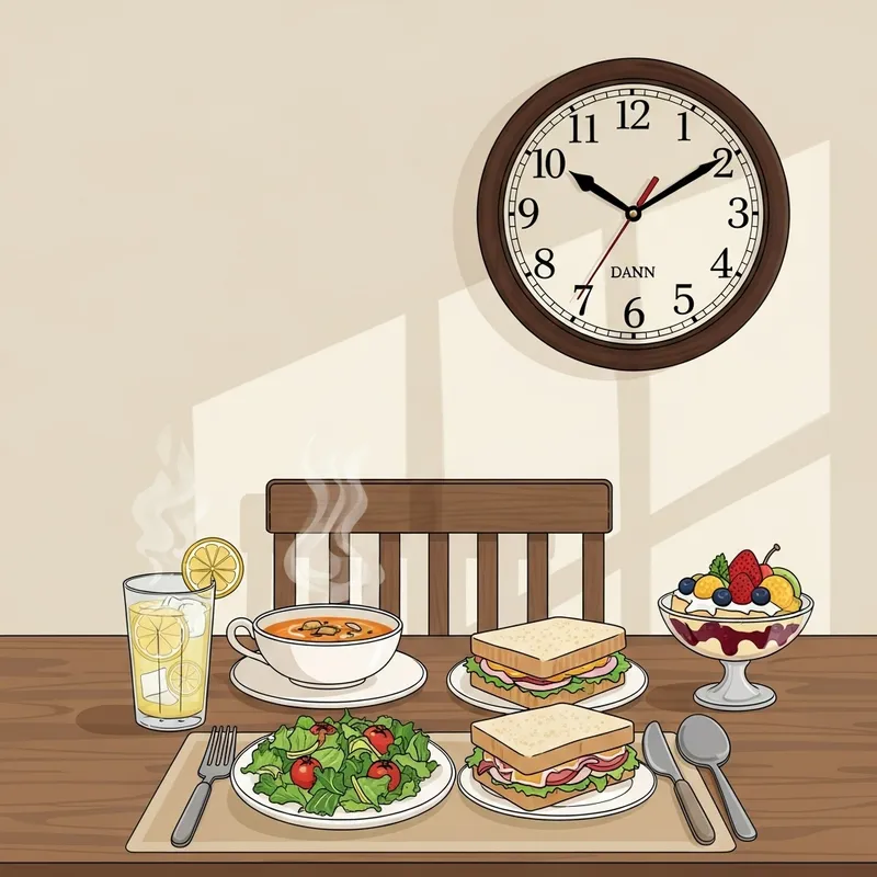 Serene Lunch Scene at Midday | Peaceful Retreat