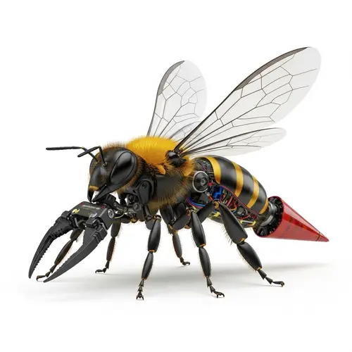 Innovative Robot Bee with Nanogrip Incisors and Quantum Vision Eyes