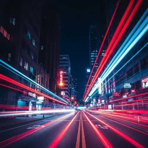 Neon Noir Cyberpunk Cityscape Art | Futuristic Street Scene