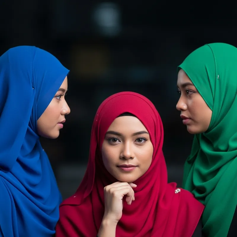 Malaysian Students in Hijab - Captivating Academic Portrait Malaysian Students in Hijab - Captivating Academic Portrait