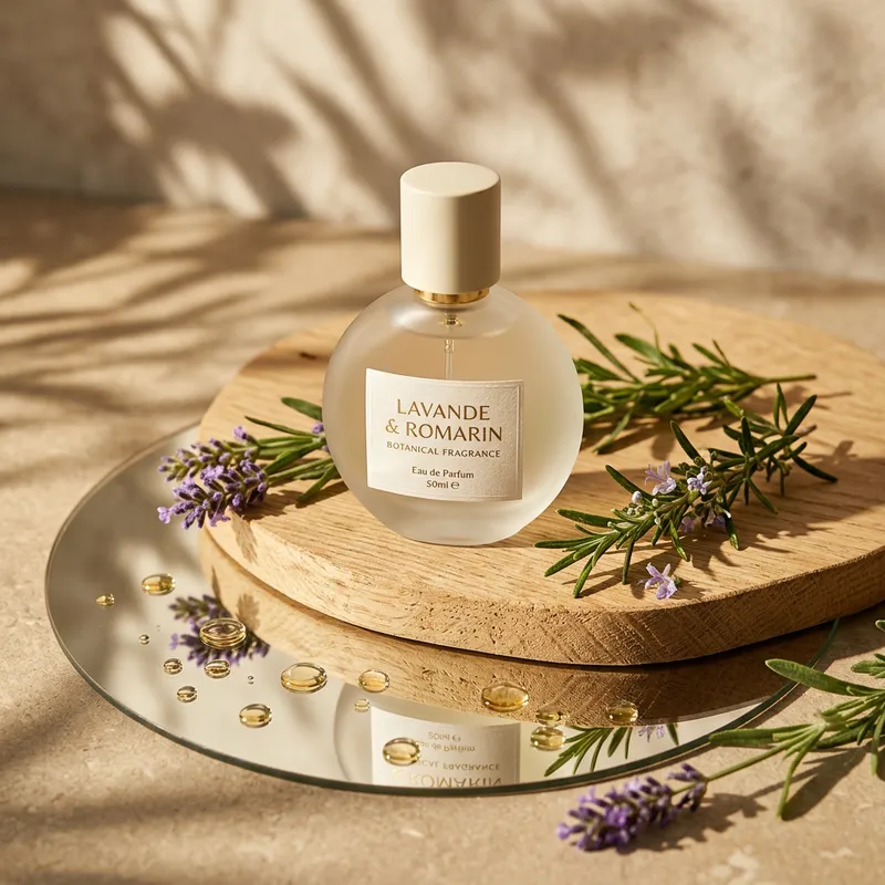 Luxury Frosted Glass Perfume Bottle Photography