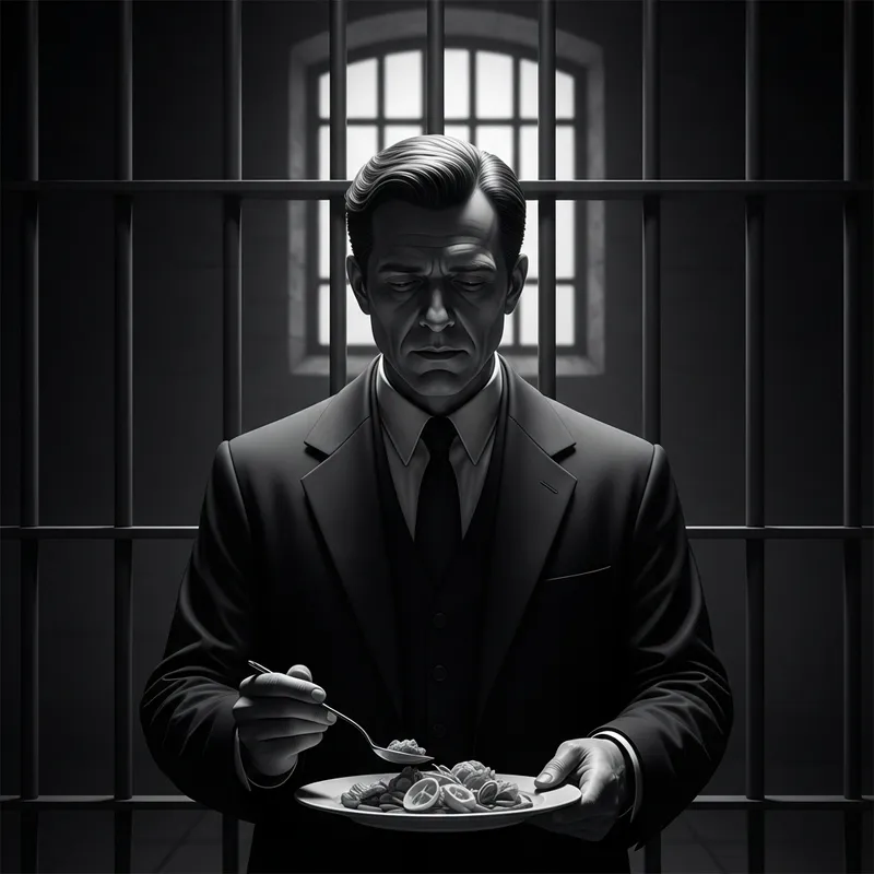 Jeffrey Epstein Doppelganger in Jail Cell: Last Meal Vigil