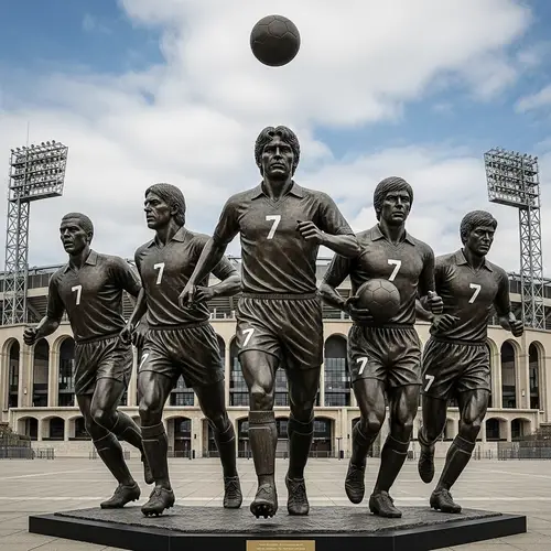 Tribute to Legendary Soccer Players | Iconic Team Statue