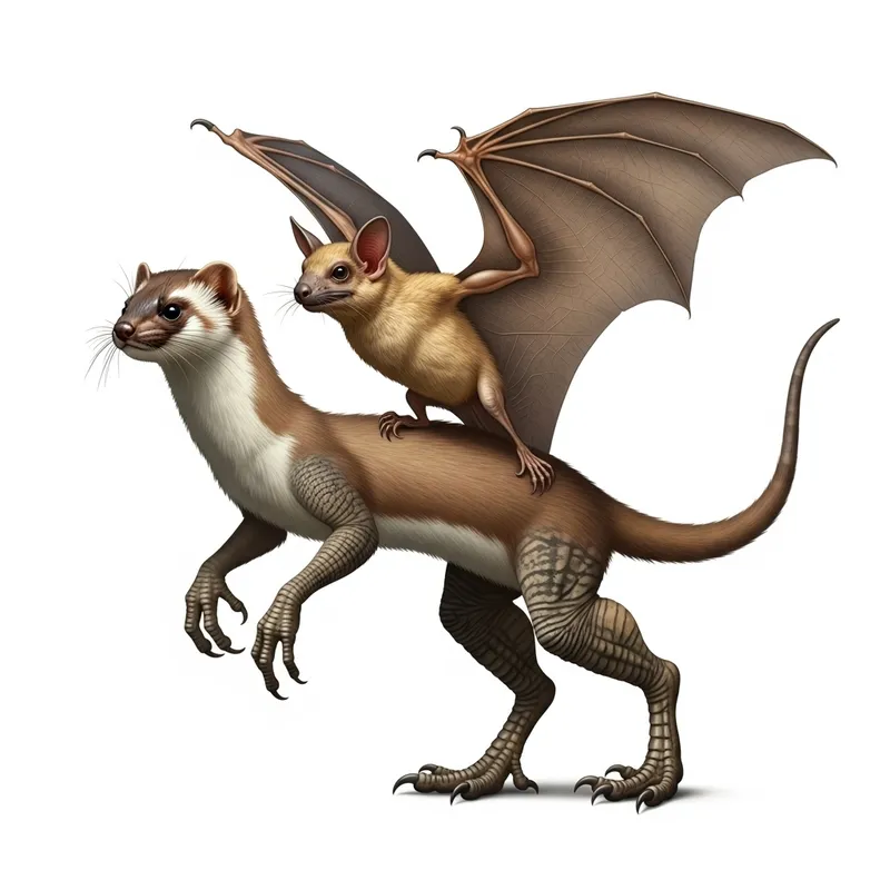 Weasel with Raptor Legs and Bat Wings: A Unique Creature