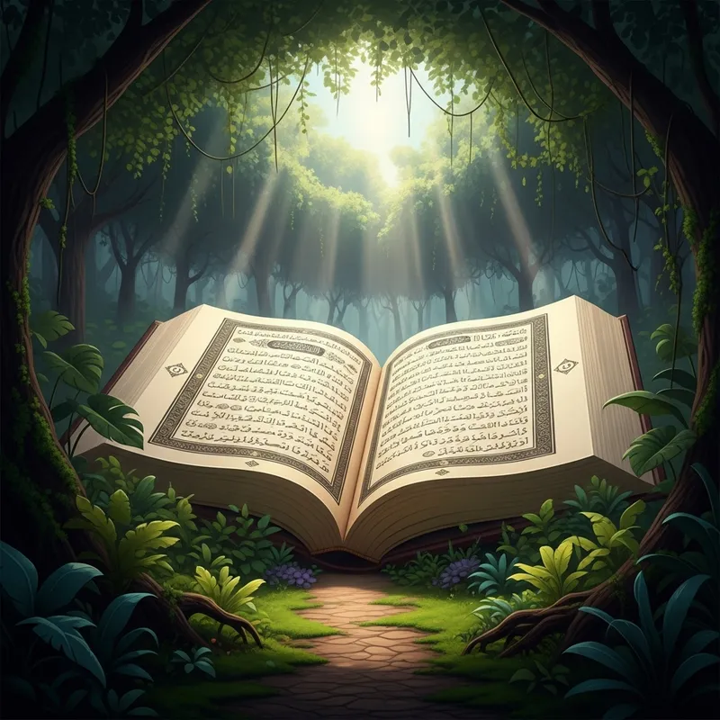 Shining Quran in Jungle - Enchanting Islamic Presence