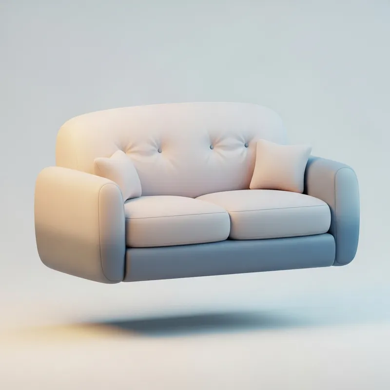 Sofa Icon | Soft Edges & Gradient Design