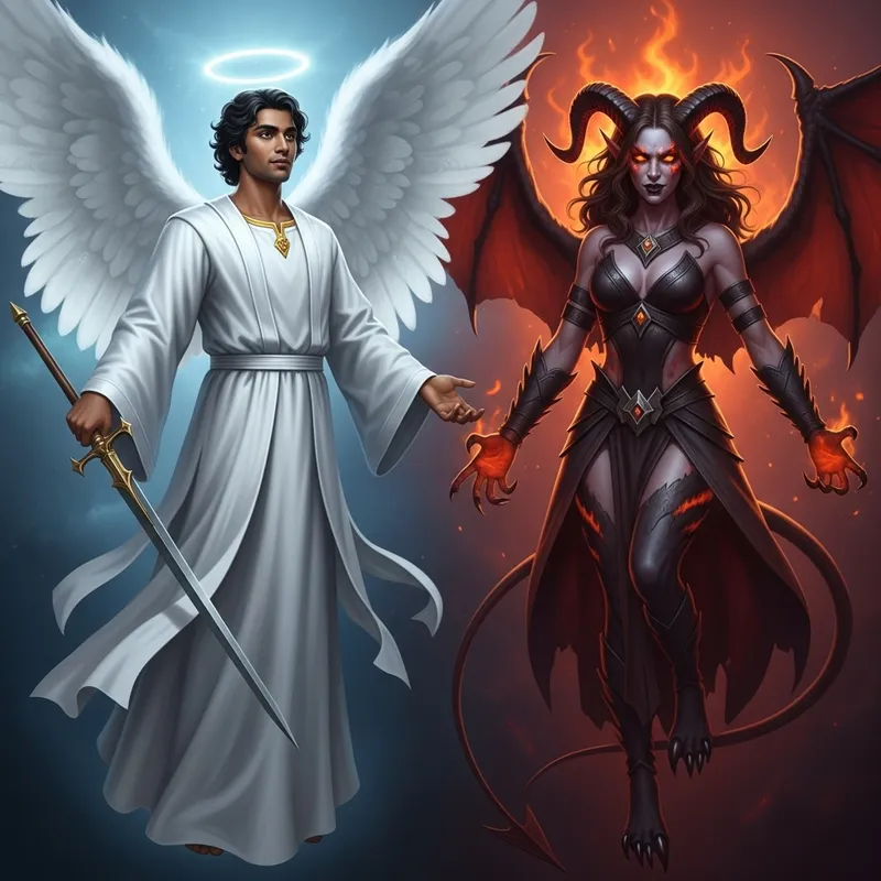Celestial Angel and Sinister Demon - An Eternal Struggle Celestial Angel and Sinister Demon - An Eternal Struggle