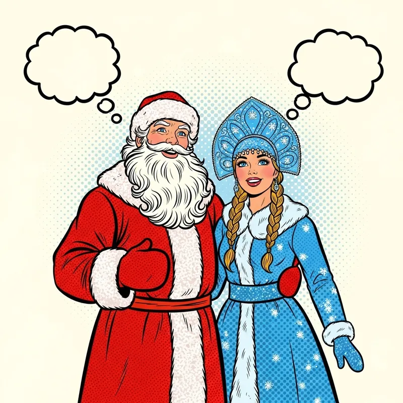Santa Claus and Snow Maiden Pin Up Comic Santa Claus and Snow Maiden Pin Up Comic
