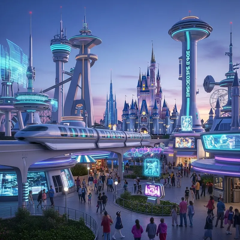 Futuristic Disney World Imagined | Ultra-Modern Park & Technology