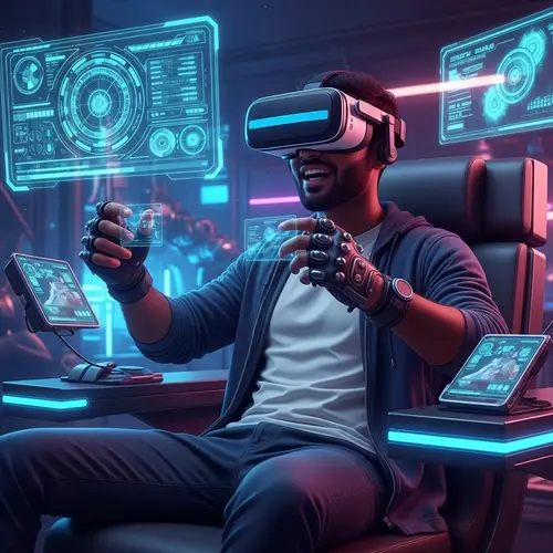 Futuristic Virtual Reality Gaming Experience | Advanced Technology Scene