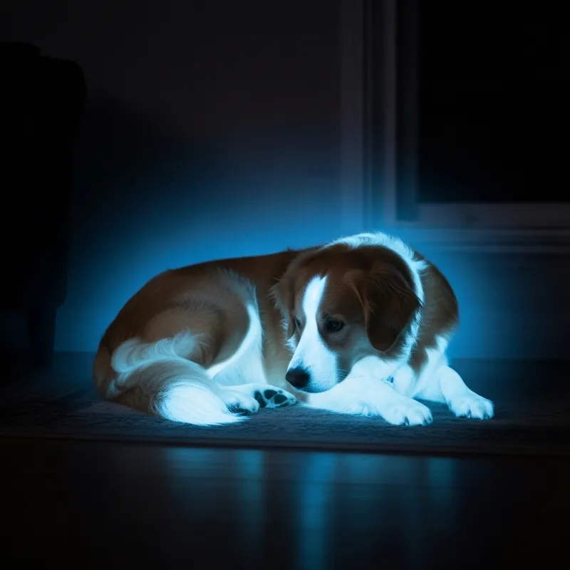 Glow-in-the-Dark Dog - Illuminated Canine Companion
