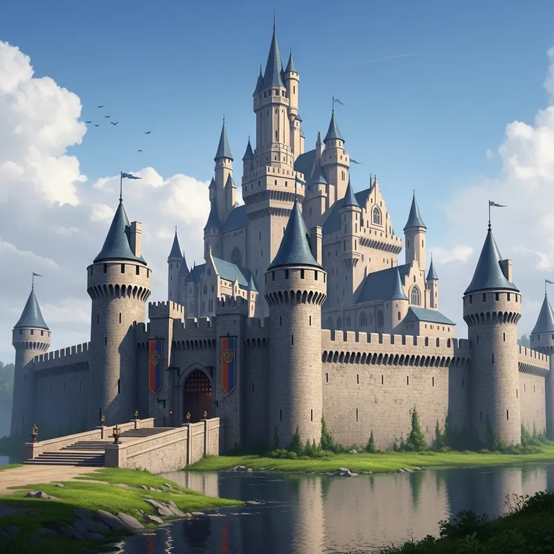 Medieval Castle - Majestic Stone Fortress