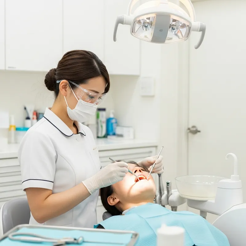 Japanese Dental Hygienist - Expert Oral Care in Modern Clinic