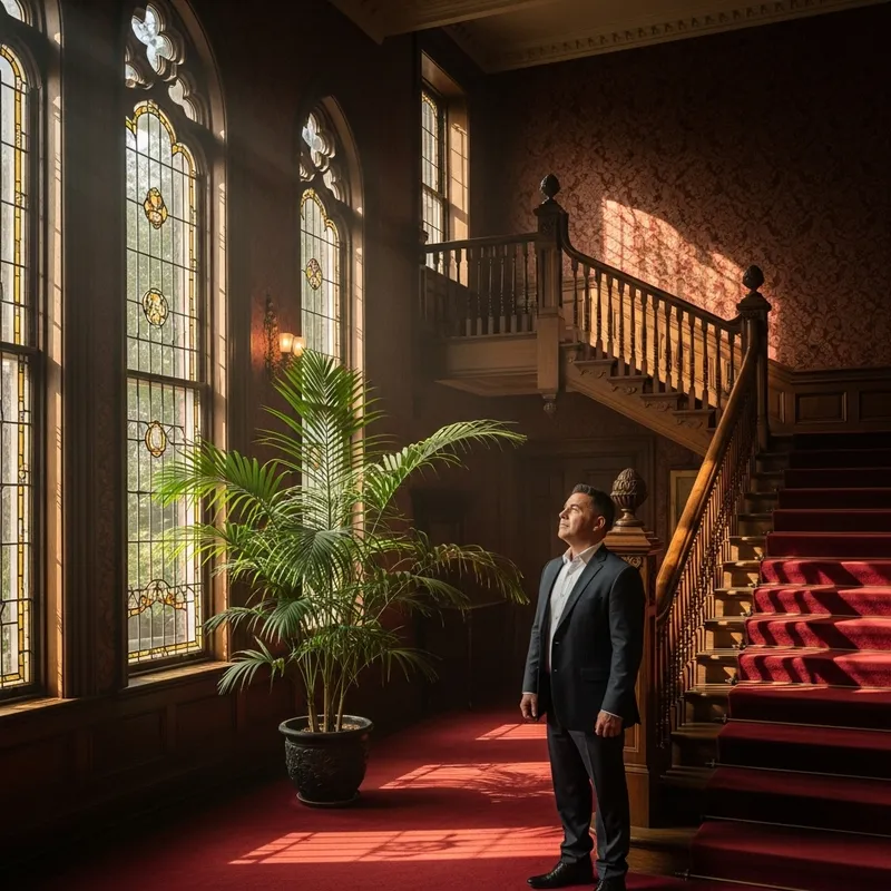 Mysterious Staircase in a Century-Old Mansion Mysterious Staircase in a Century-Old Mansion