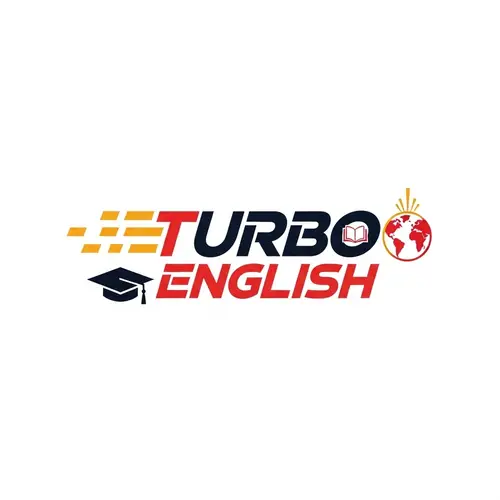 Turbo English - Learn English Fast with Modern Logo Design
