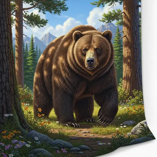 Majestic Bear in the Wilderness | Natural Habitat Scene