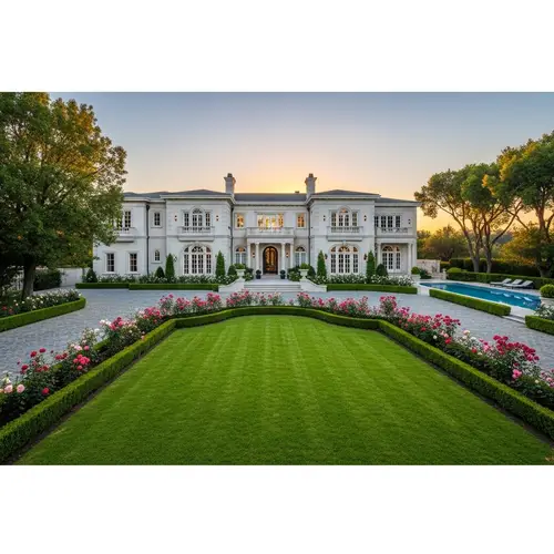 Elegant Mansion with Manicured Lawn & Swimming Pool