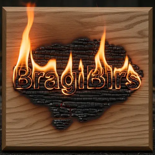 BragiBirs Wooden Plaque - Charred Inscription Artwork