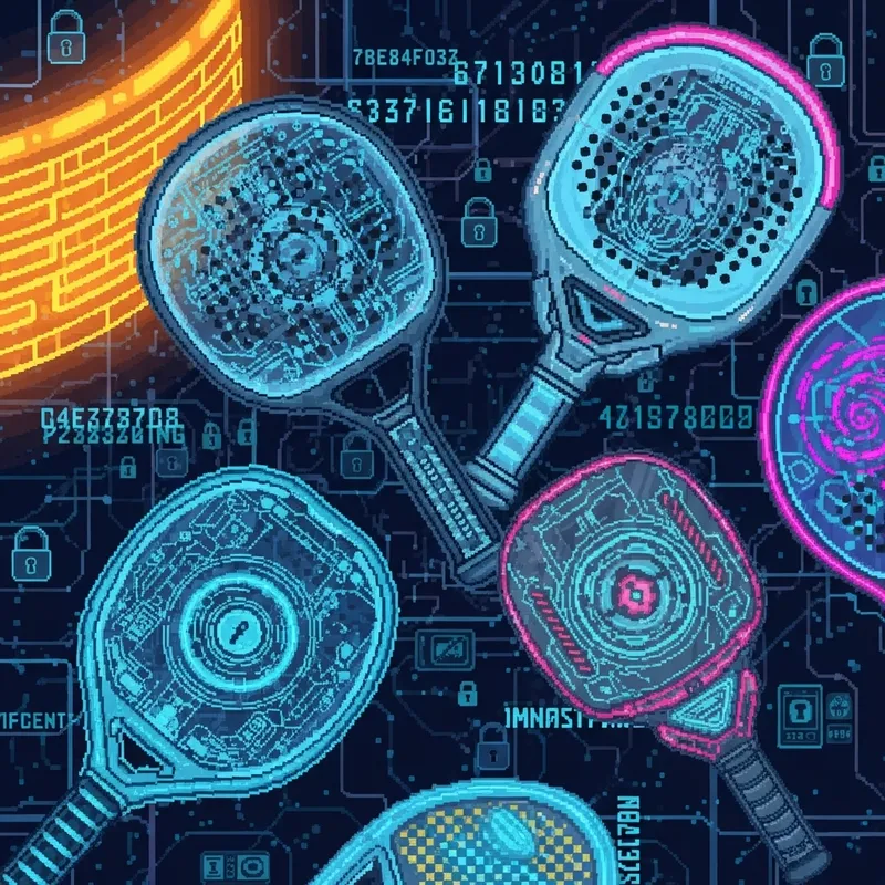 Futuristic and Secure Paddles in Pixel Art Style