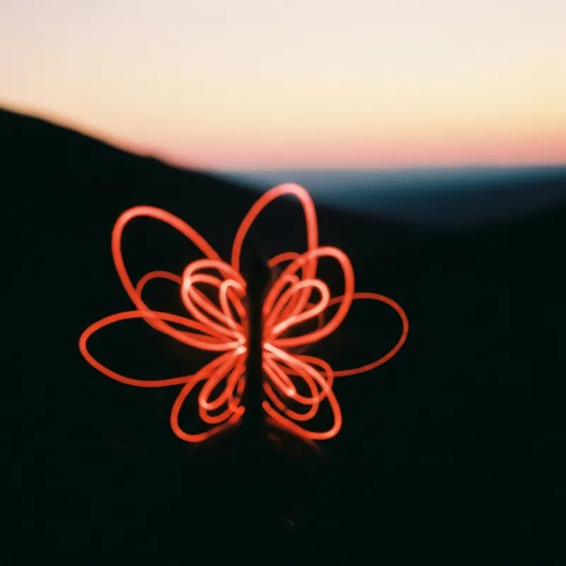 Caucasian Folk Energy in Abstract Art - Eurasian Black & Red Bokeh