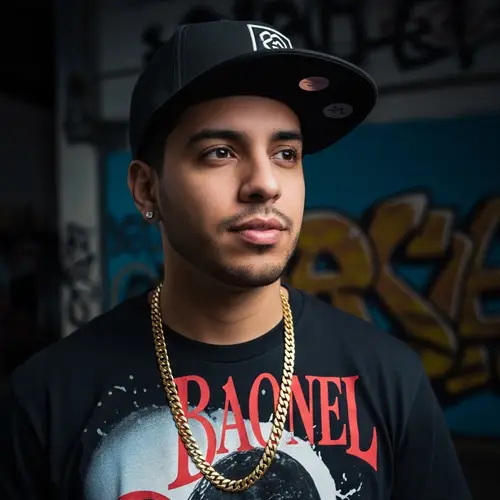 Urban Hispanic Rapper with Snapback Cap | Diverse Music Scene