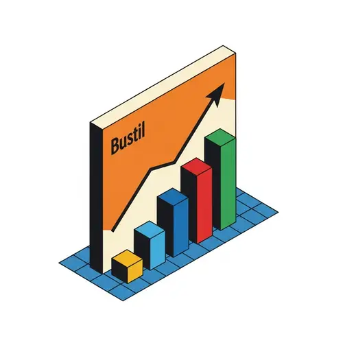 Modern Bold Financial Growth Illustration with Isometric Perspective