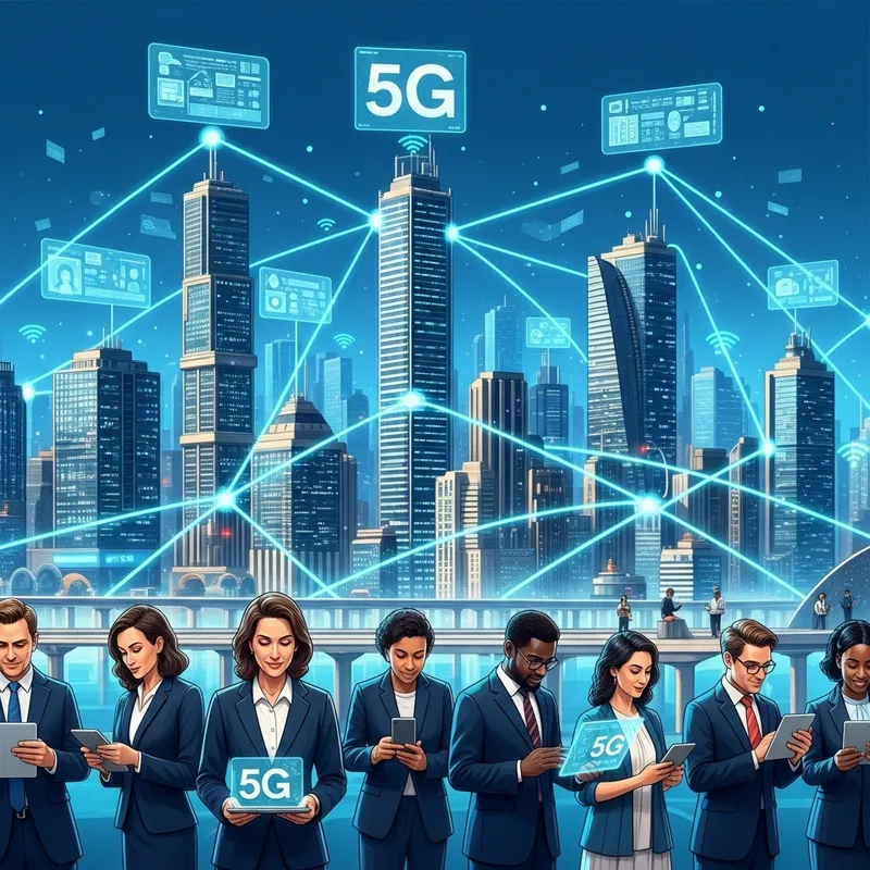 Futuristic 5G Internet Data Transfer