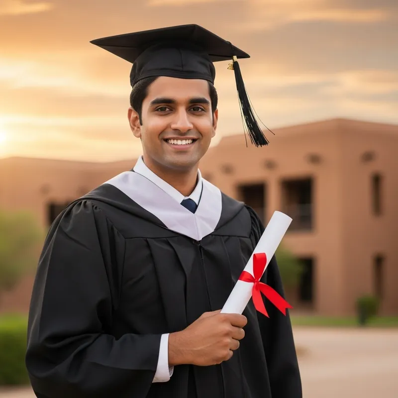 Proud Indian Graduate in Traditional Attire - Graduation Portrait Proud Indian Graduate in Traditional Attire - Graduation Portrait