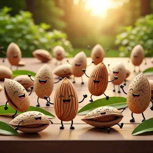 Playful Almonds: Joyful Scenes of Badam Fun