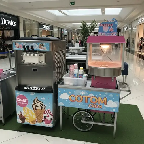 Cotton Candy Machine & Ice Cream Delights at Shopping Center