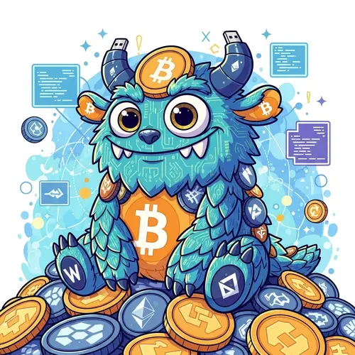 Crypto Asset Cartoon Monster Character