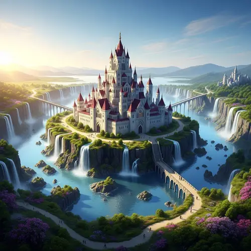 Magical Castle in Enchanted Realm | Mystical Fantasy World