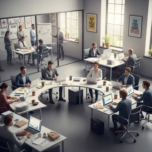 Dynamic Office Environment | Diverse Team Collaboration