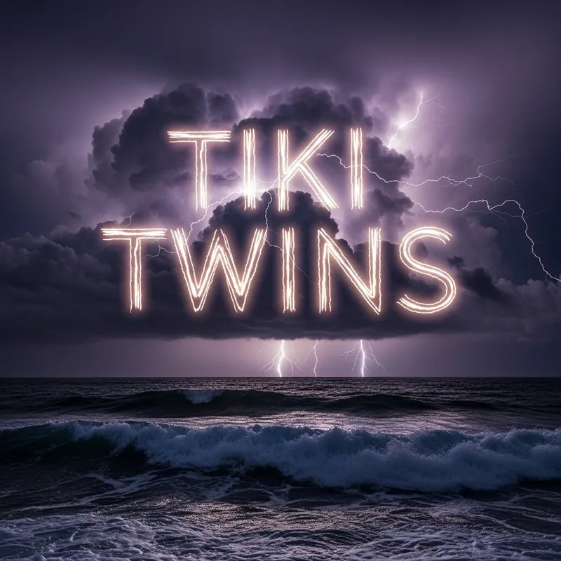 Tiki Twins Lightning Over Ocean | Storm Spectacle
